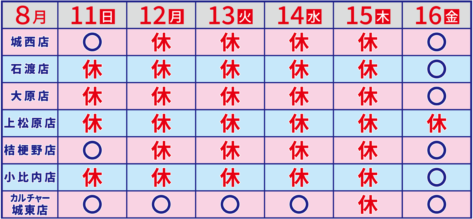 お盆の営業-弘前取次店